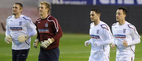Joe Hart with the Seniors